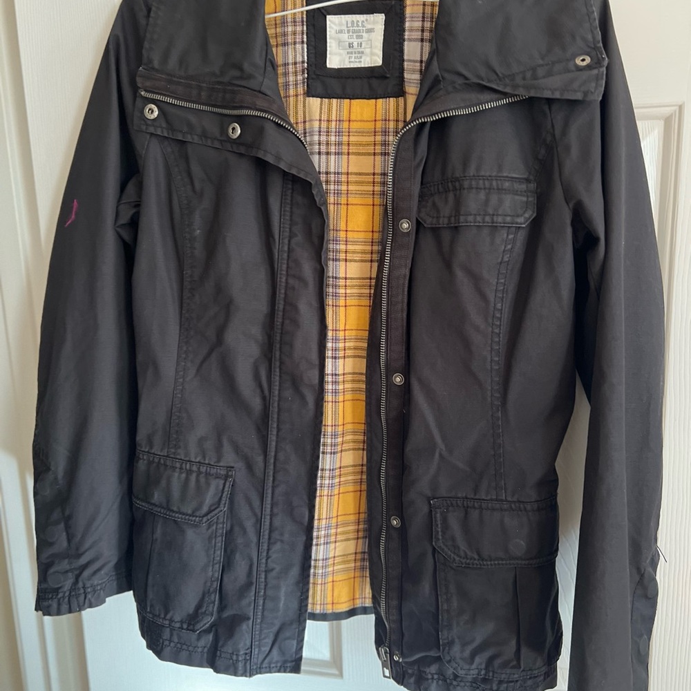 H&M Black Military & Field Jacket